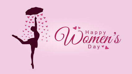 Happy women's day greeting card. International women's day
