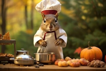 Gourmet Cuisine Enthusiast: The Ultrarealistic Of A Squirrel Chef