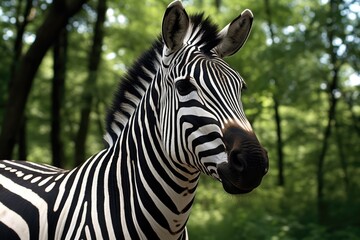 Fototapeta na wymiar Zebra Zoologist Stripes Studying Species Ultrarealistic