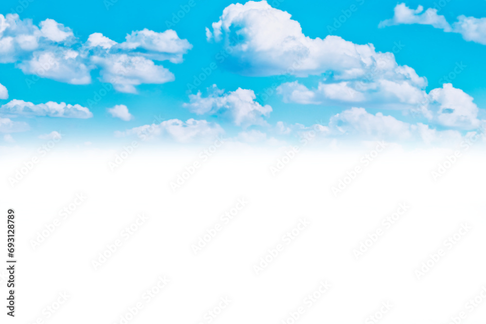 Wall mural sky and clouds background for your design in png isolated on transparent background