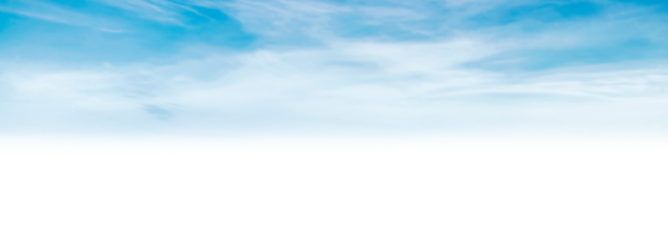 Sky and clouds background for your design in PNG isolated on transparent background