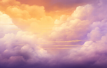 Naklejka na ściany i meble Purple and orange color clouds background