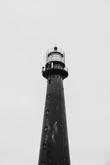 Leuchtturm in Schwarz-Weiß 