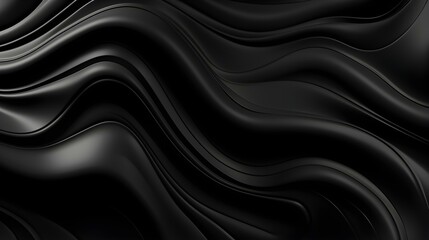 Abstract Black Fluid Wave Background for Modern Presentations
