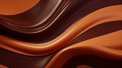 Abstract Dark Brown Fluid Wave Background for Modern Presentations