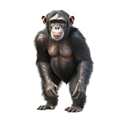 chimpanzee on a white background