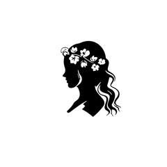 woman, silhouette, face, vector, beauty, illustration, head, hair, profile, flower, art, fashion, black, nature, lady, floral, design, tree, love, person, logo, shape, style, people, symbol, drawing, 