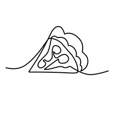 fast food continuous line art