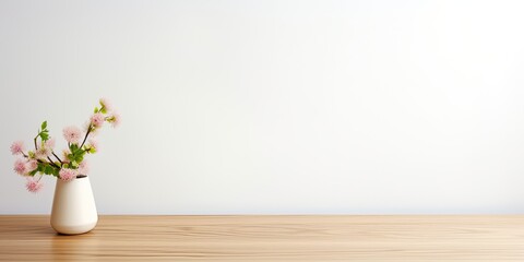 Wooden corner of table on white background