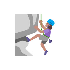 Fototapeta premium Woman Climbing: Medium Skin Tone