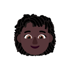 Woman: Dark Skin Tone, Curly Hair
