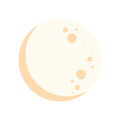 Colored bright moon Vector