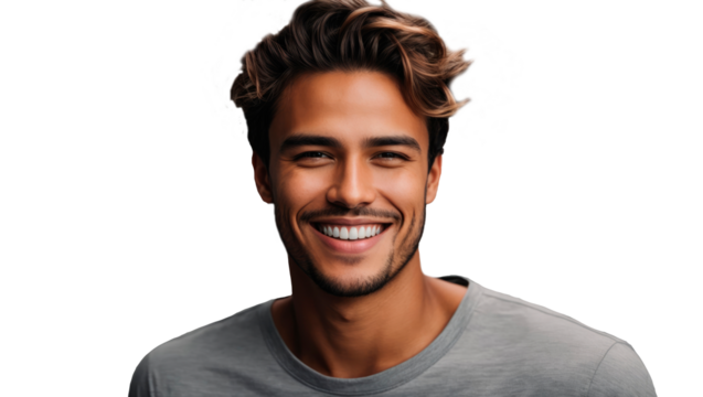 man smiling isolated no background png