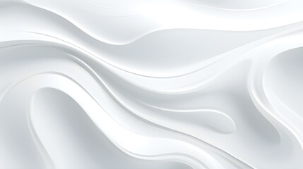 Abstract White Fluid Wave Background for Modern Presentations
