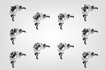 Classical Baroque Filigree Decoration Ornament Vintage Floral Border Style Antique Art Retro