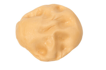 Raw dough isolated on a white background.