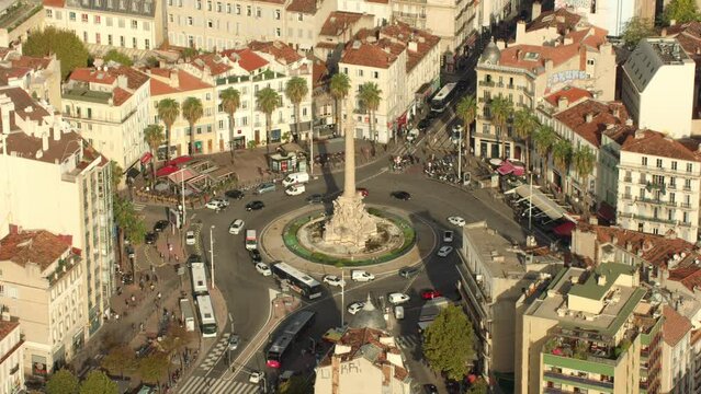 vue a&eacute;rienne de la place castellane &agrave; marseille