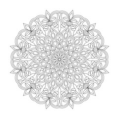 Cosmic Center adult mandala coloring book page for kdp book interior
