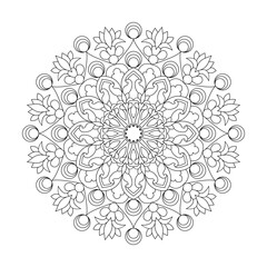 Mandala relaxation coloring book page for kdp book interior