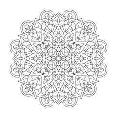 Fashionable adult mandala coloring book page for kdp book interior