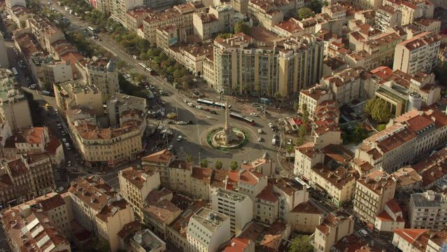 vue a&eacute;rienne de la place castellane &agrave; marseille