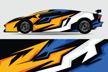 Vector sports car wrap design