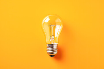 Illuminated inspiration, Light bulb symbolizes the birth of an idea, a powerful visual capturing the essence of creativity in stock photos. - obrazy, fototapety, plakaty