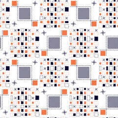 Fototapeta premium Geometric square pattern with grid elements