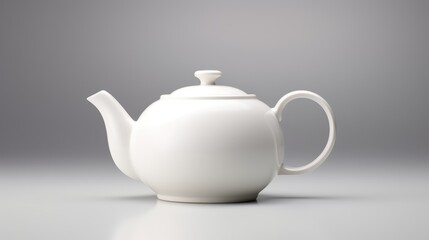 Embrace the art of tea! single Chinese ceramic white teapot, isolated on a pristine white background. Invest