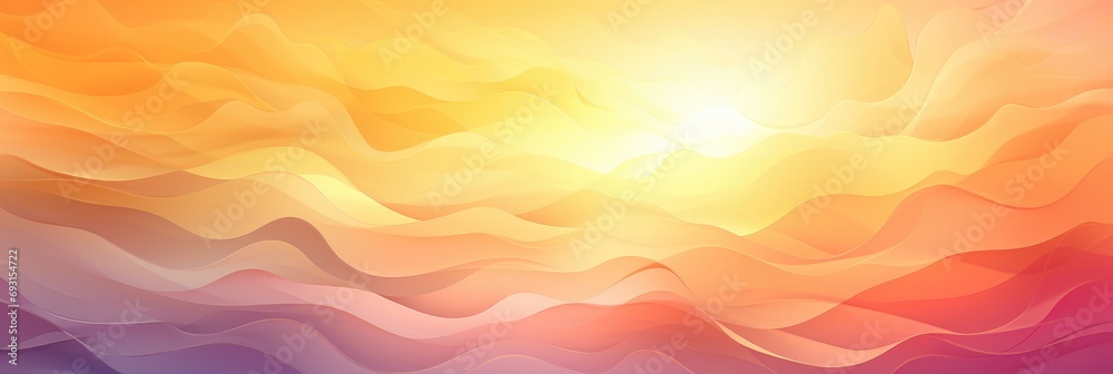 Canvas Prints peach apricot yellow pink  colored surrealistic abstract soft gradient wallpaper  banner