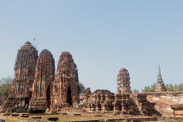 Obraz premium Ayutthaya ancient city, which is on the UNESCO world heritage list, Ayutthaya is an old city in Thailand