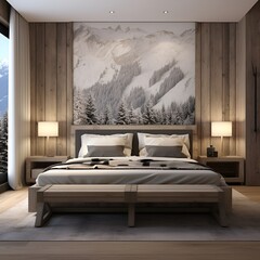 alpine chic style living room interior design