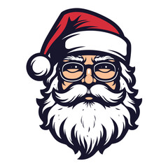 Santa Claus sticker isolated white background