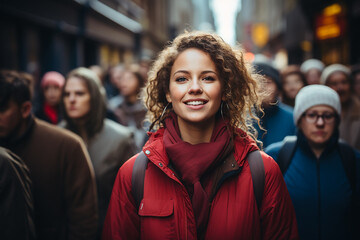 Fototapeta premium women's day, women of different ethnicities enjoy women's day, wear different clothes. feminism. 