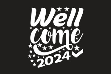 Happy New Year typography t-shirt design vector file 