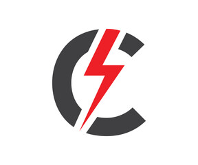 C power logo design design vector template