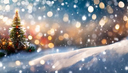 magic winter landscape at christmas time panorama banner background