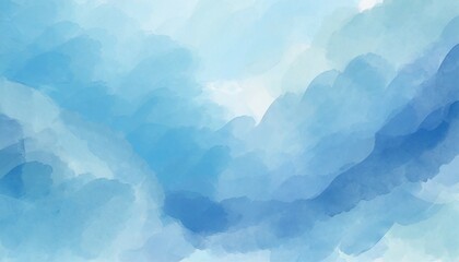cute blue pastel watercolor background illustration generative ai variation 1