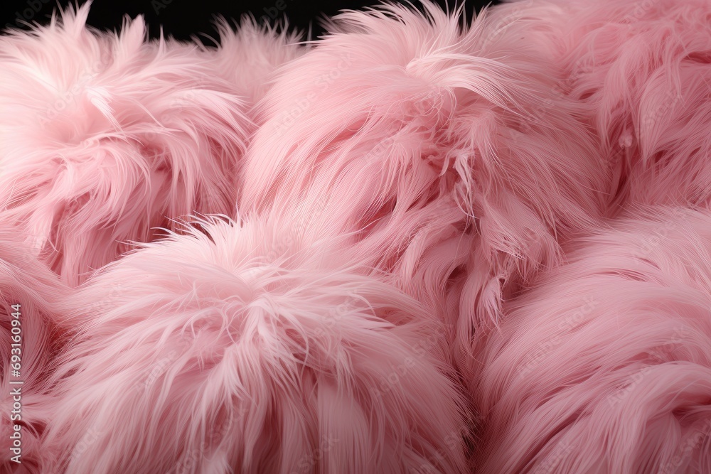 Poster delicate strands of petal pink fur create a mesmerizing texture, inviting touch and admiration