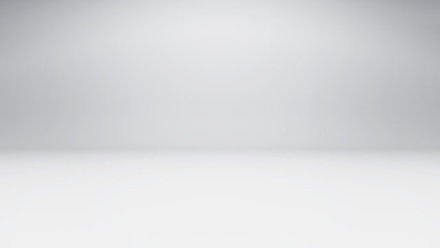 Empty white studio background. Design for displaying product. 3D rendering.