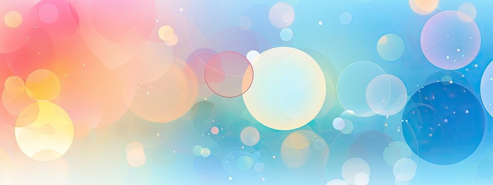 white and colorful circles on a background Generative AI