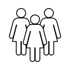 Symbol, ikona kobiet. Plik wektorowy.