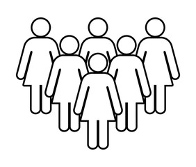 Symbol, ikona kobiet. Plik wektorowy.