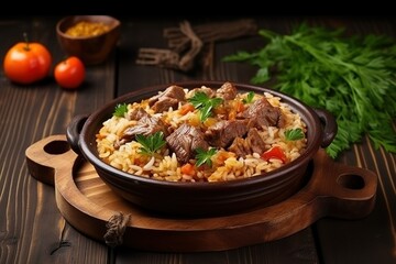 Uzbek pilaf delicious meal