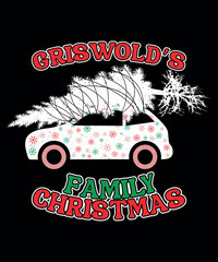 Griswold's Family Christmas Shirt, Christmas Tree Safly By Car Shirt Print Template