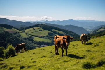 Fototapeta na wymiar a cows in the nature