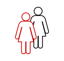Symbol, ikona kobiet. Plik wektorowy.