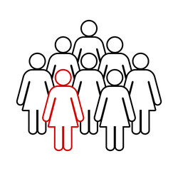 Symbol, ikona kobiet. Plik wektorowy.