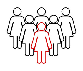 Symbol, ikona kobiet. Plik wektorowy.