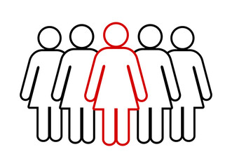 Symbol, ikona kobiet. Plik wektorowy.